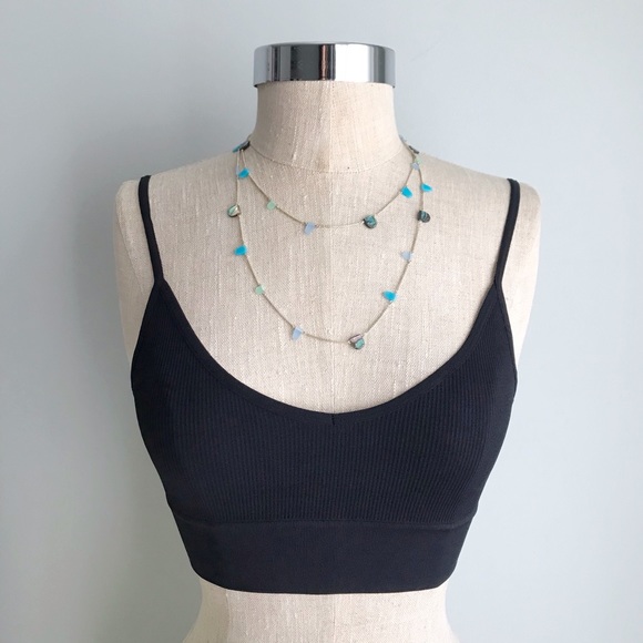 Badlands Stretch Black Bralette Crop Tank - Picture 1 of 6